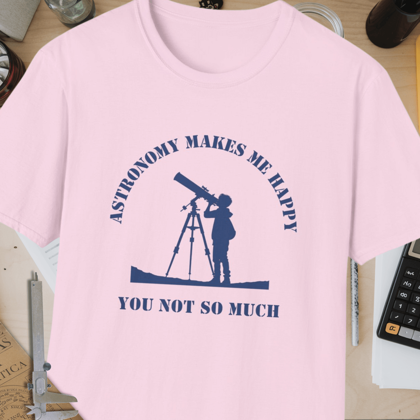 Astronomy Makes Me Happy Unisex Softstyle T-Shirt