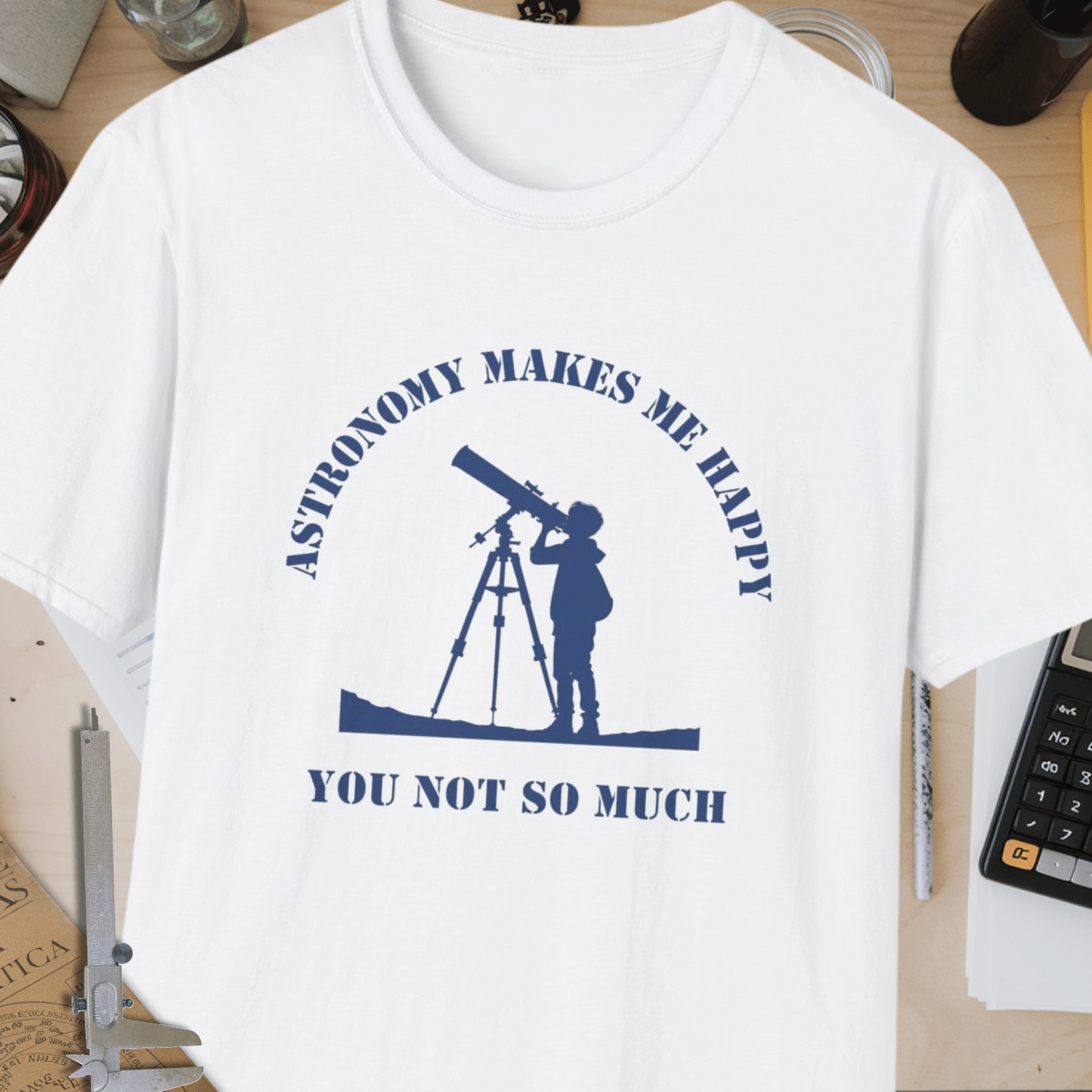 Astronomy Makes Me Happy Unisex Softstyle T-Shirt