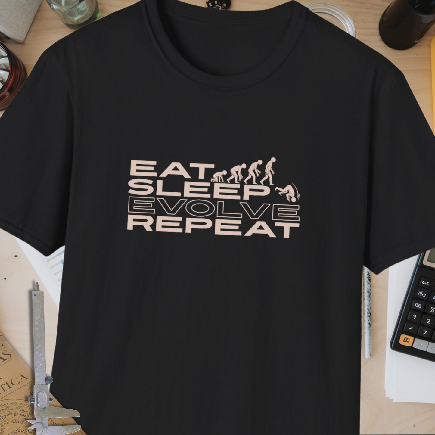 Eat Sleep Evolve Repeat Unisex Softstyle T-Shirt