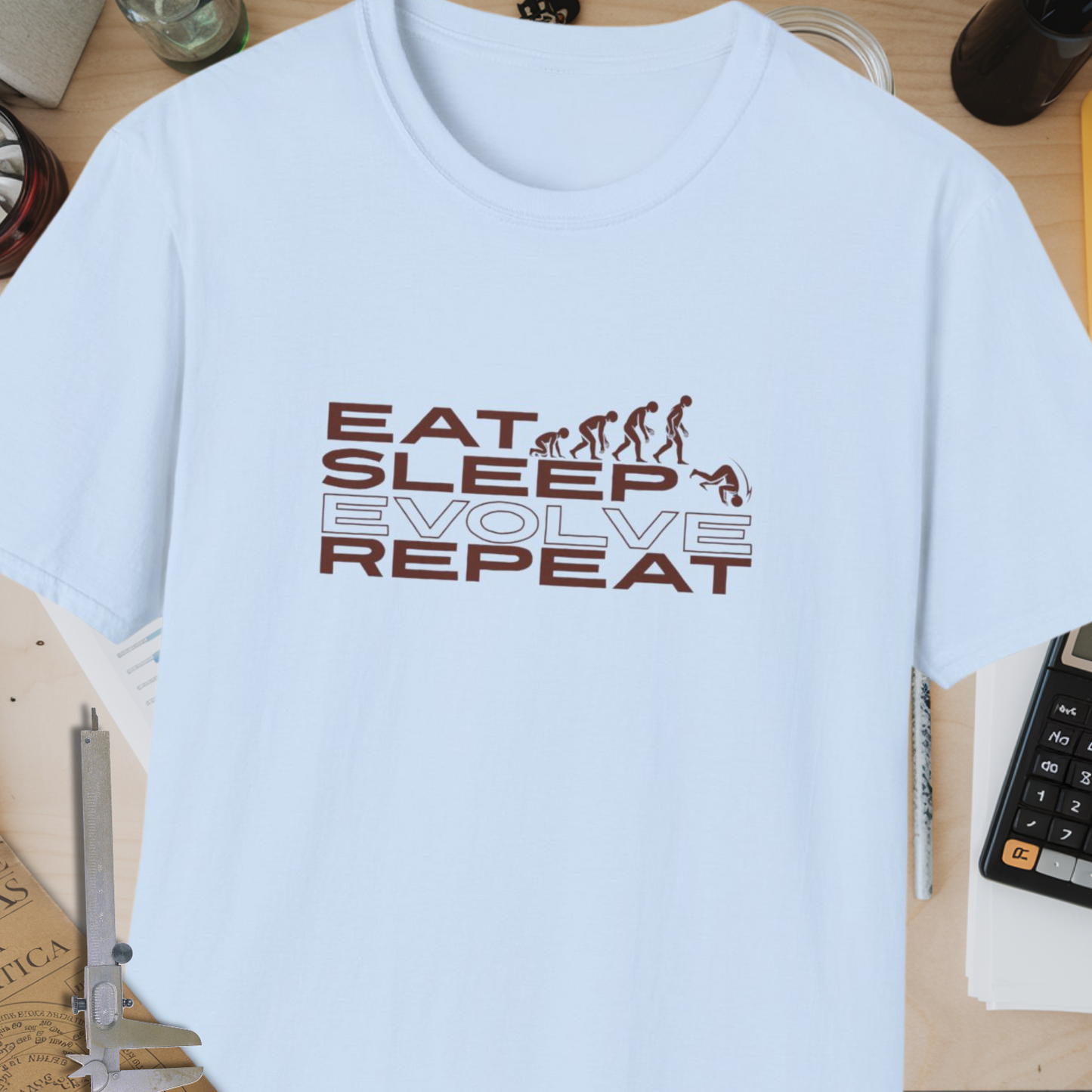 Eat Sleep Evolve Repeat Unisex Softstyle T-Shirt