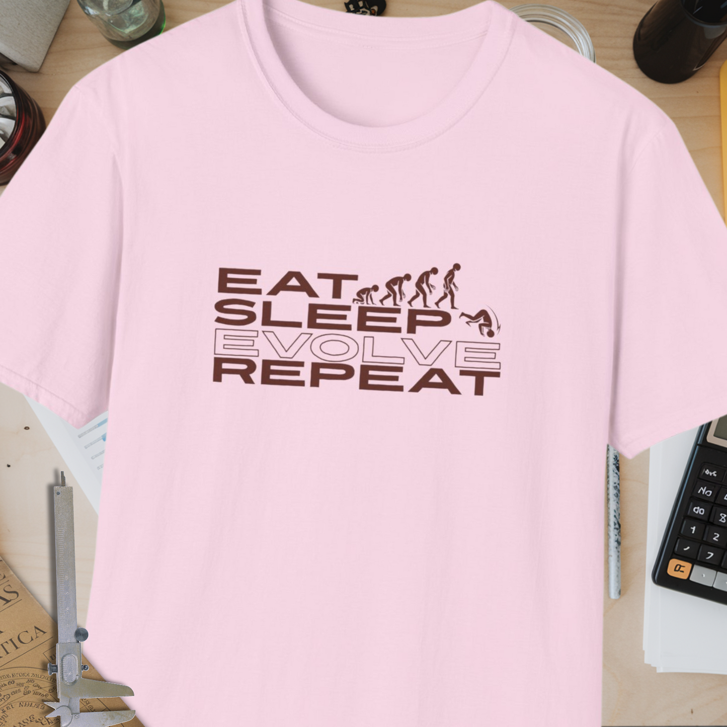 Eat Sleep Evolve Repeat Unisex Softstyle T-Shirt