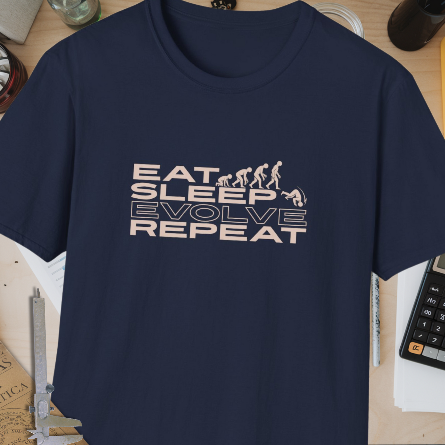 Eat Sleep Evolve Repeat Unisex Softstyle T-Shirt