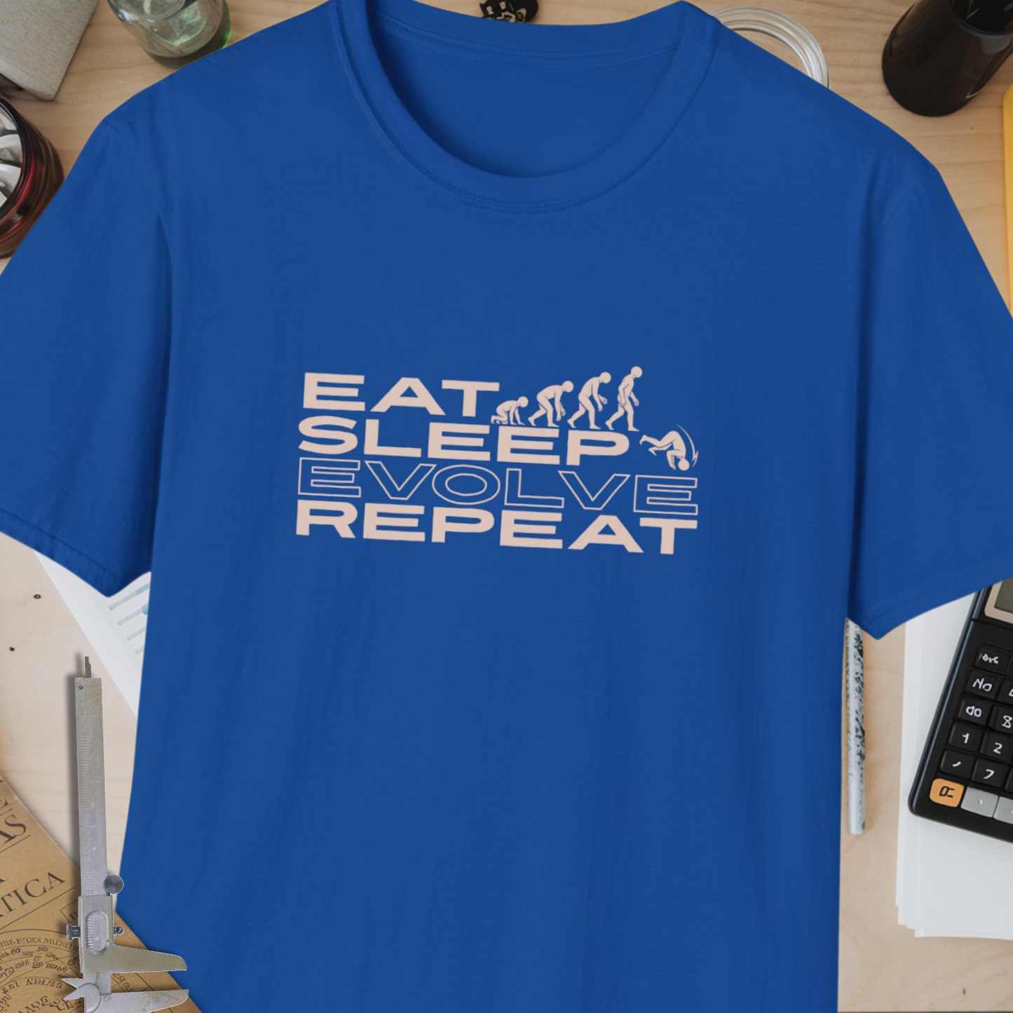 Eat Sleep Evolve Repeat Unisex Softstyle T-Shirt