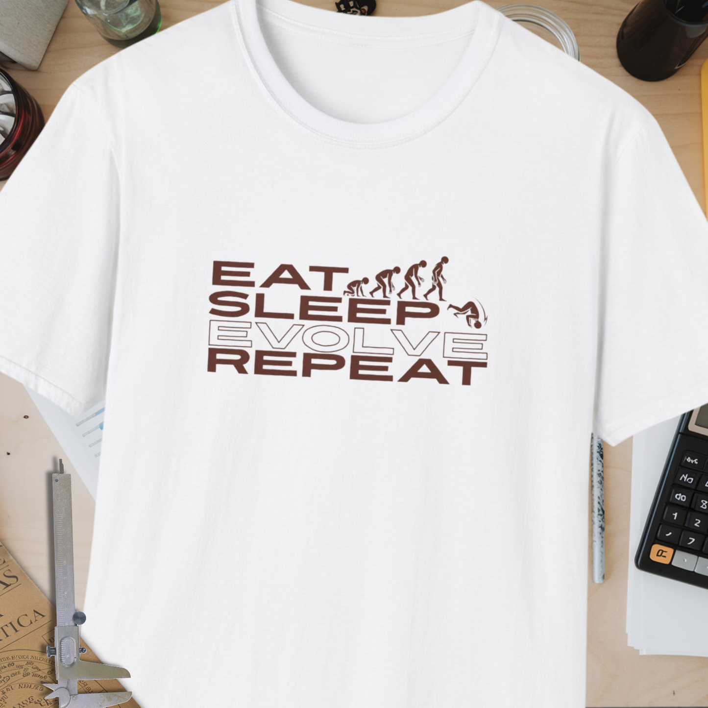 Eat Sleep Evolve Repeat Unisex Softstyle T-Shirt