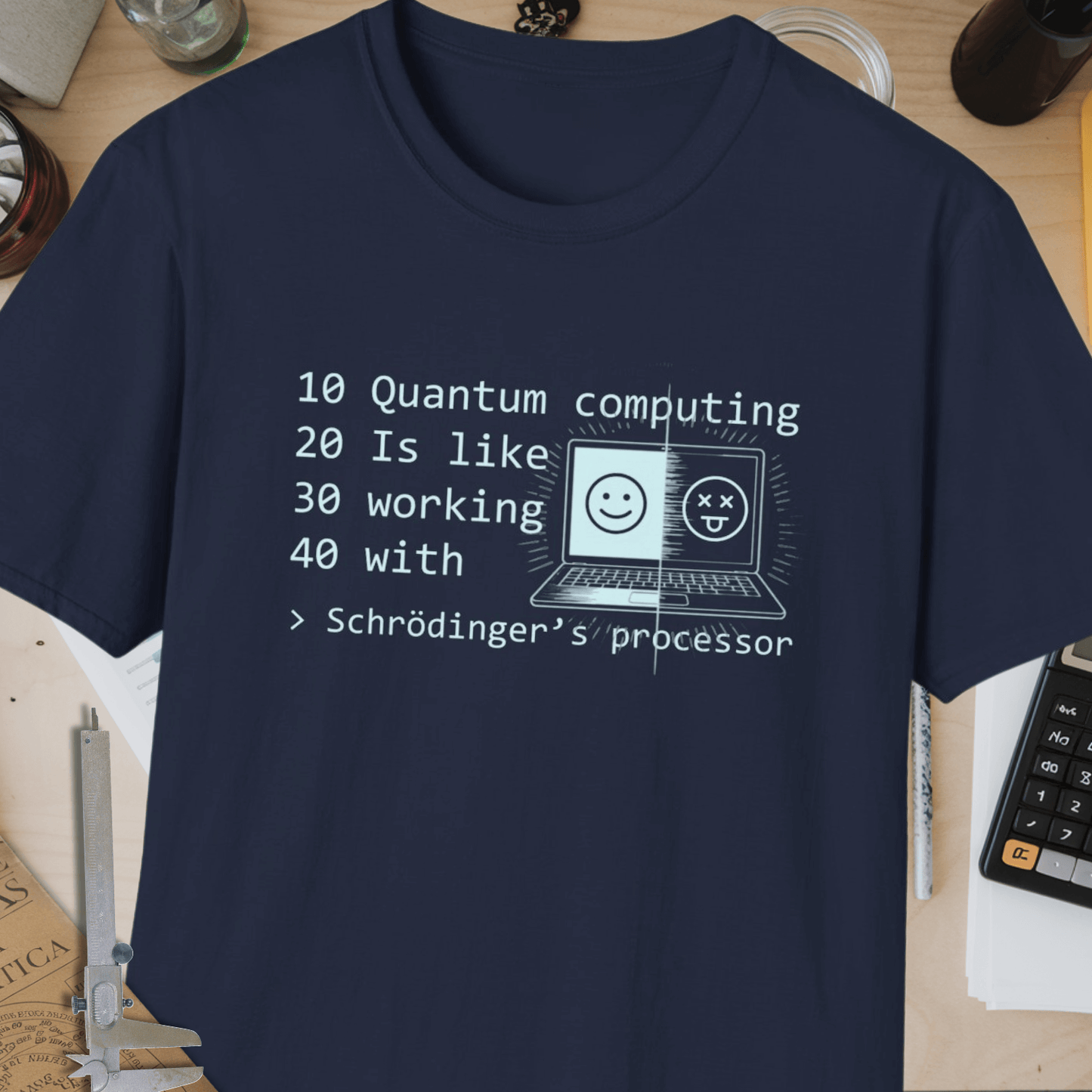Schrödinger’s Processor Unisex Softstyle T-Shirt