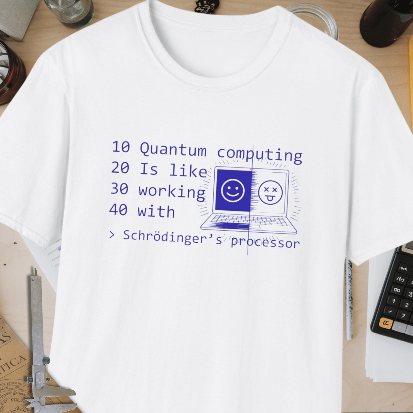 Schrödinger’s Processor Unisex Softstyle T-Shirt