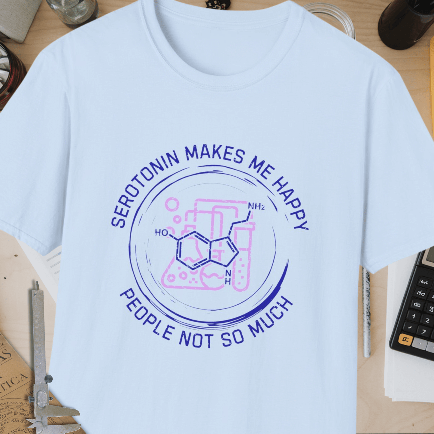 Serotonin Makes Me Happy Unisex Softstyle T-Shirt