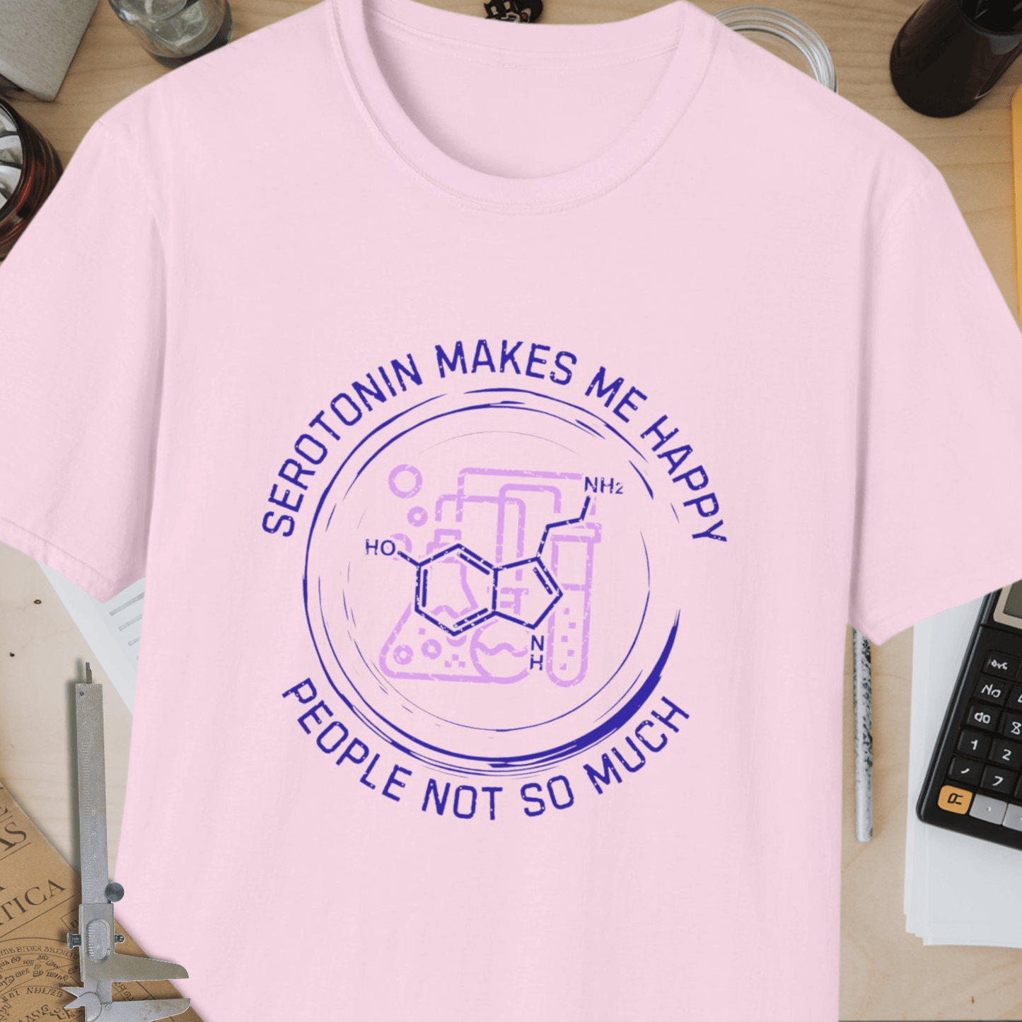Serotonin Makes Me Happy Unisex Softstyle T-Shirt