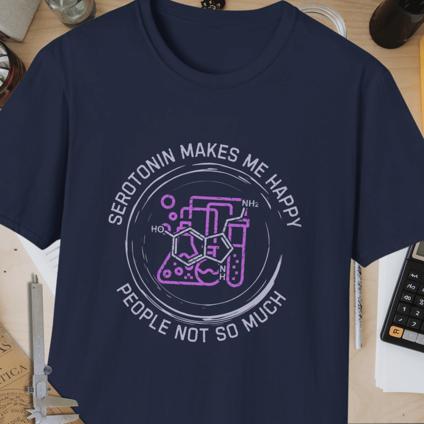 Serotonin Makes Me Happy Unisex Softstyle T-Shirt