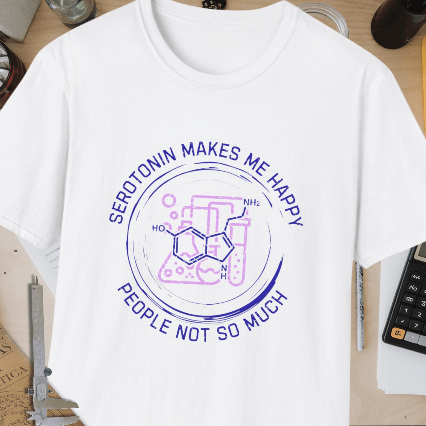 Serotonin Makes Me Happy Unisex Softstyle T-Shirt