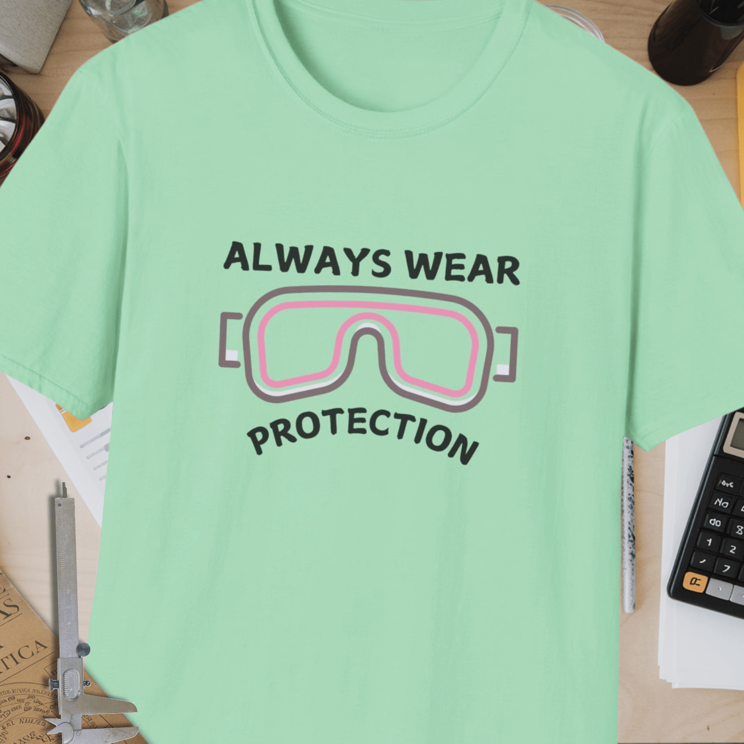 Always Wear Protection Unisex Softstyle T-Shirt