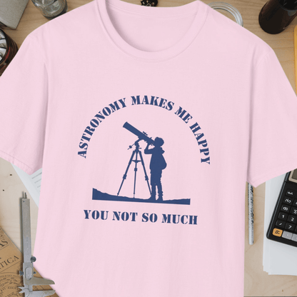 Astronomy Makes Me Happy Unisex Softstyle T-Shirt