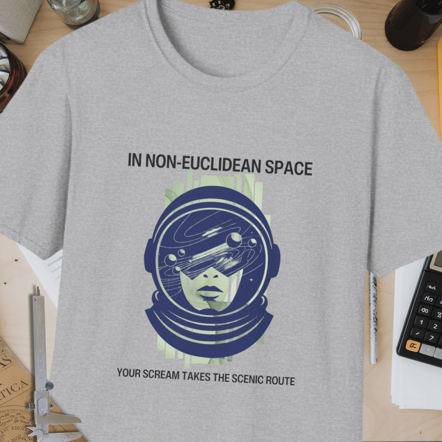 In Non-Euclidean Space Unisex Softstyle T-Shirt