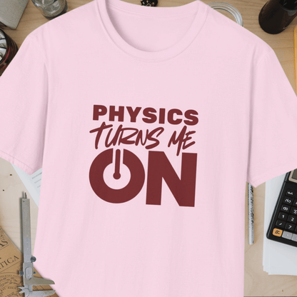 Physics Turns Me On Unisex Softstyle T-Shirt