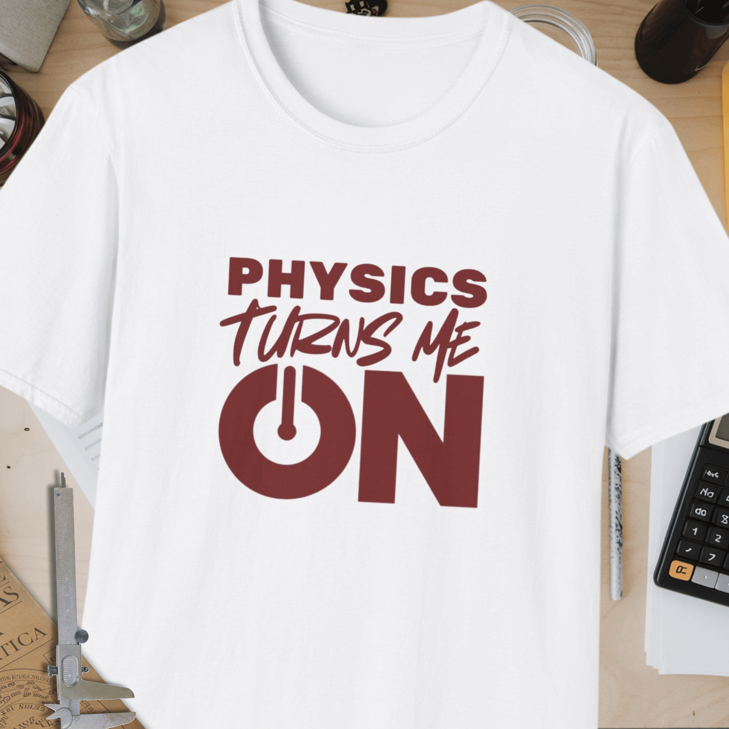 Physics Turns Me On Unisex Softstyle T-Shirt