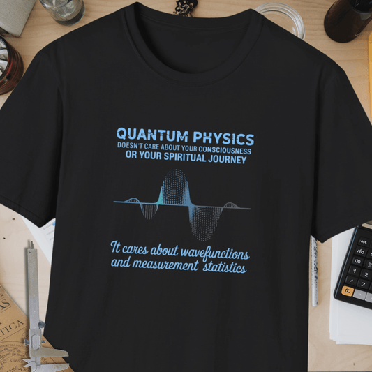 Quantum Physics Doesn't Care Unisex Softstyle T-Shirt