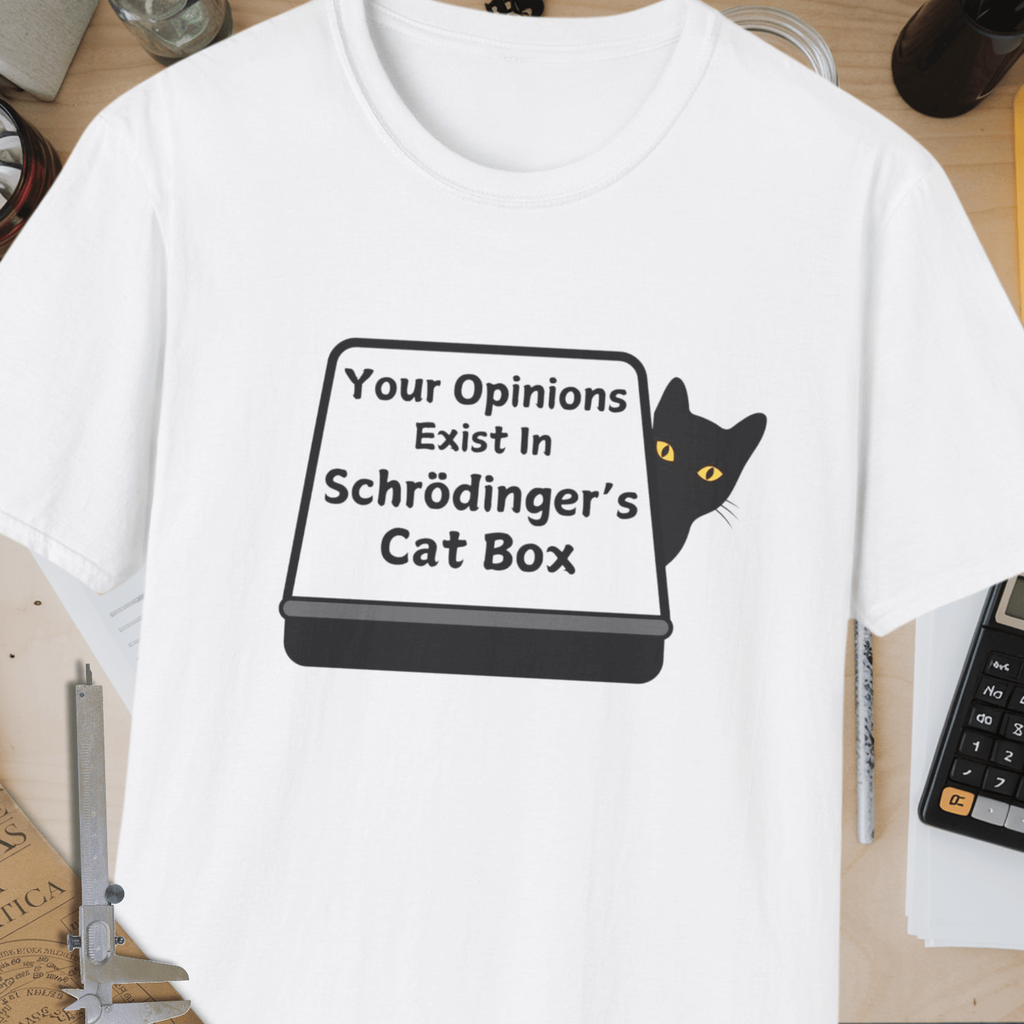 Schrödinger’s Cat Box Unisex Softstyle T-Shirt