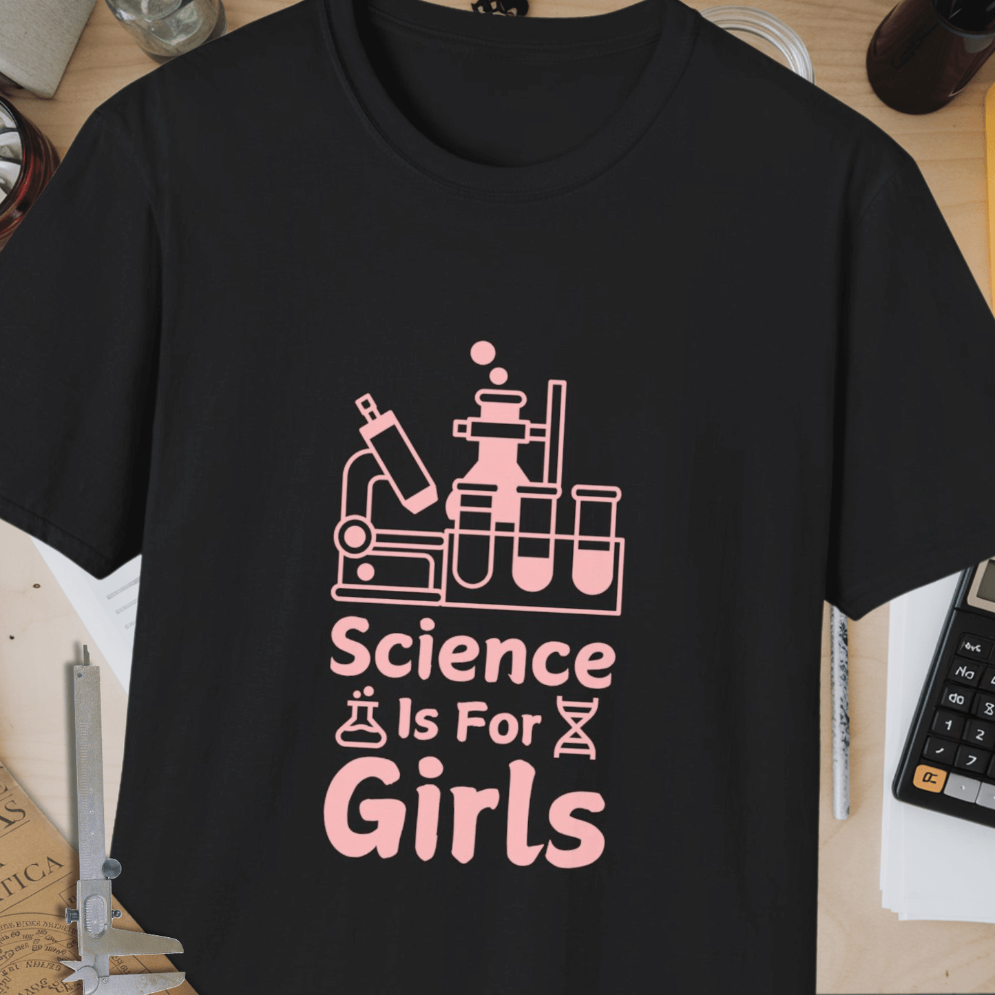 Science Is For Girls Unisex Softstyle T-Shirt