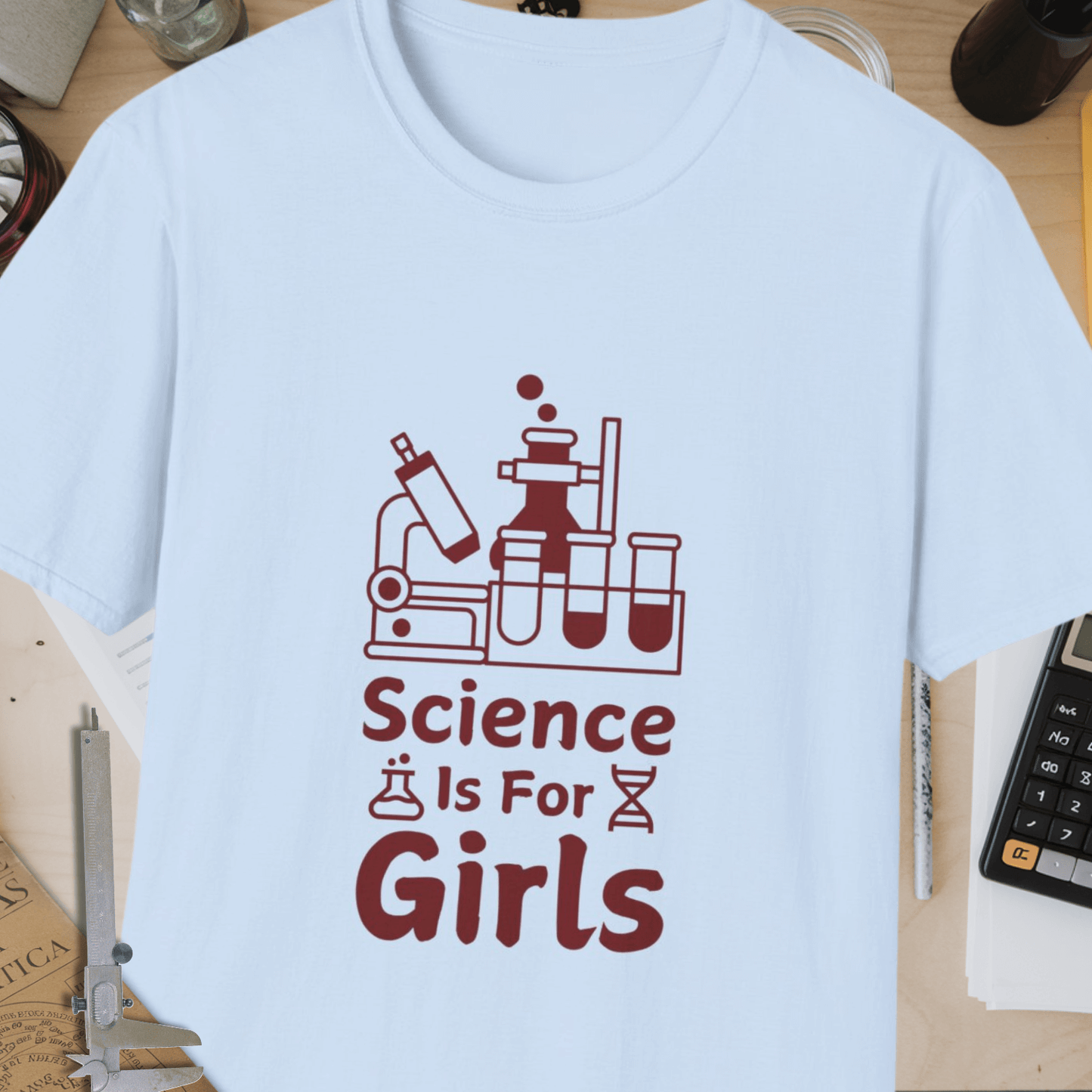 Science Is For Girls Unisex Softstyle T-Shirt