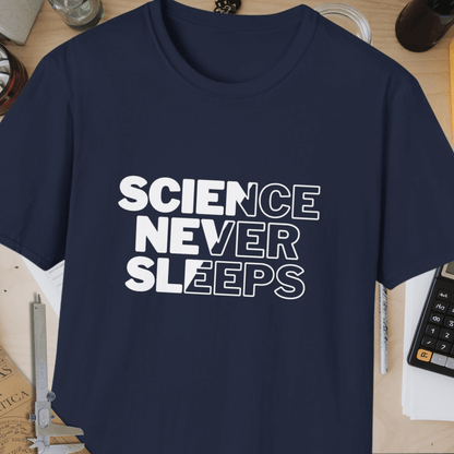 Science Never Sleeps Unisex Softstyle T-Shirt