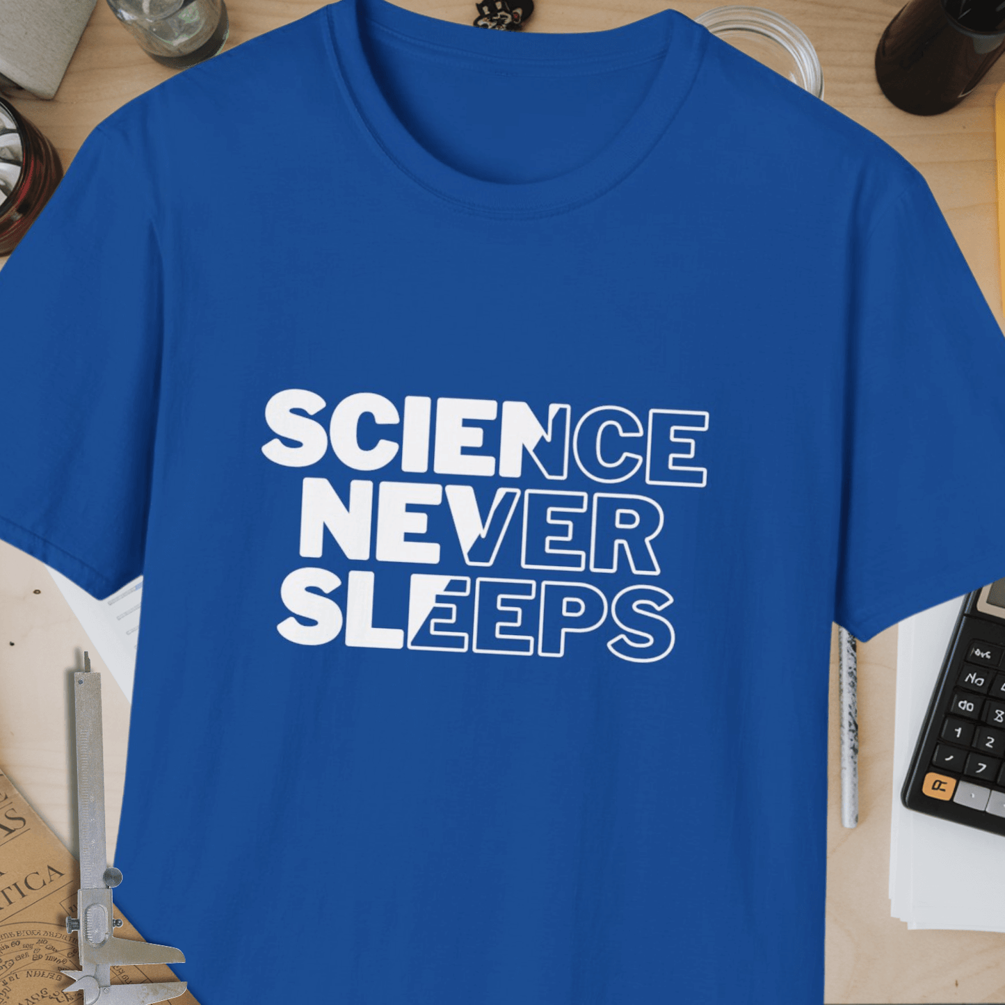 Science Never Sleeps Unisex Softstyle T-Shirt