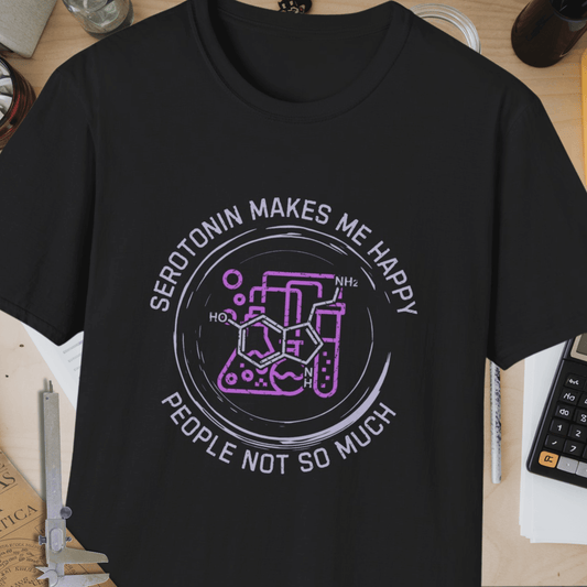Serotonin Makes Me Happy Unisex Softstyle T-Shirt